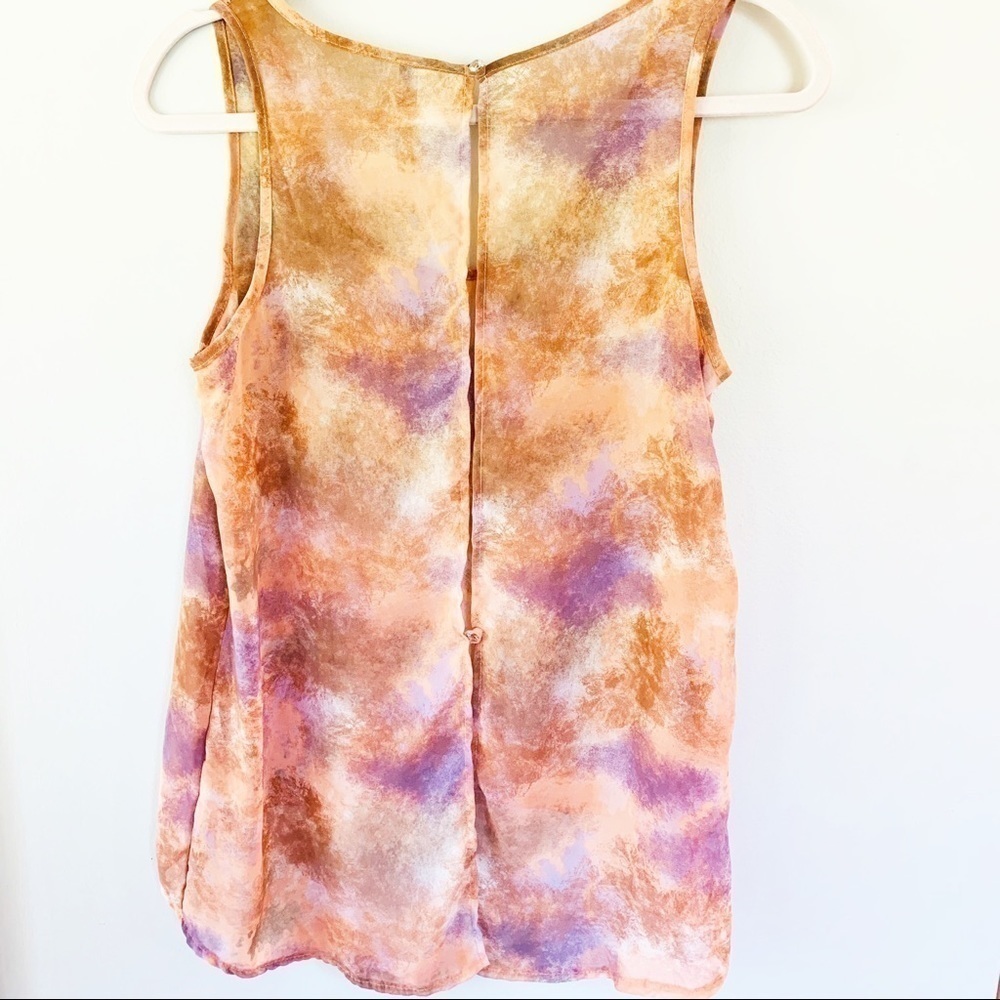 Paper Crane Tie Dye Sheer Tank - Picture 2 of 5